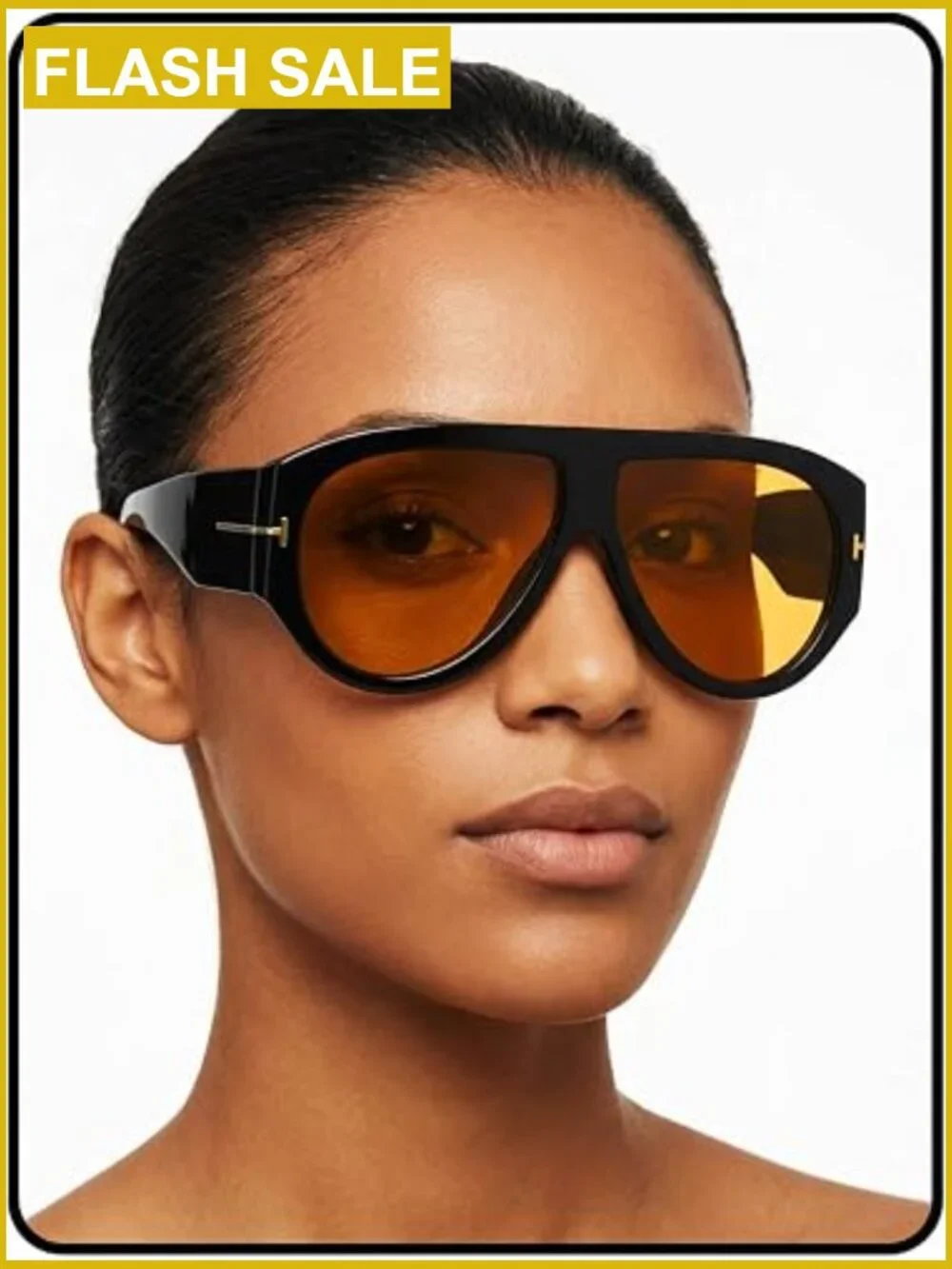 Oversized Square Frame Classic Vintage Aviator Sunglasses UV Protection